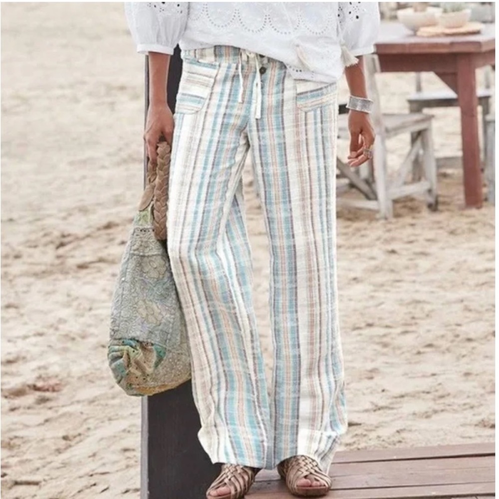 NWT Sundance Gigi Plaid Cotton pants -full length